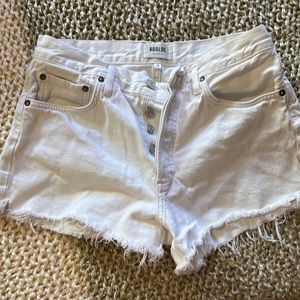 Agolde size 28 denim shorts white
